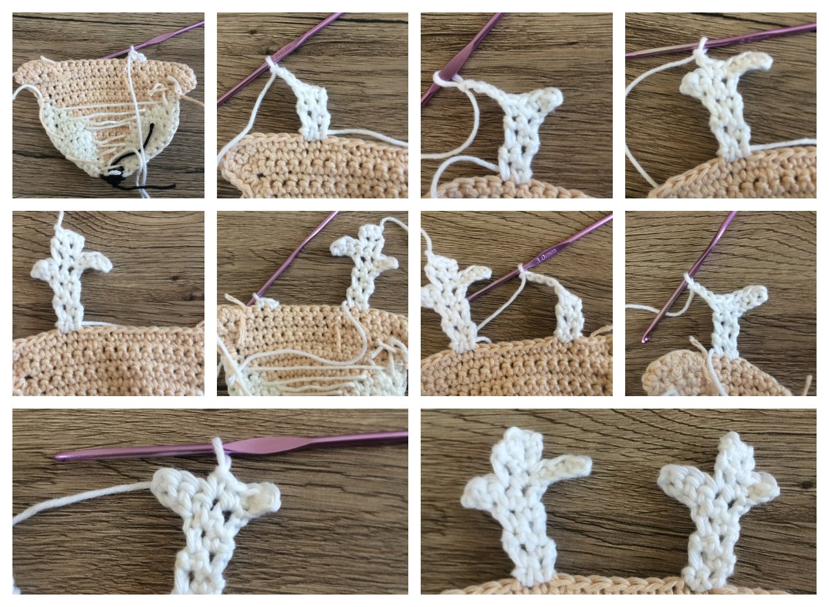 Blog-Inhaltsbild für 'Hirschapplikation, kostenlose Häkelanleitung'